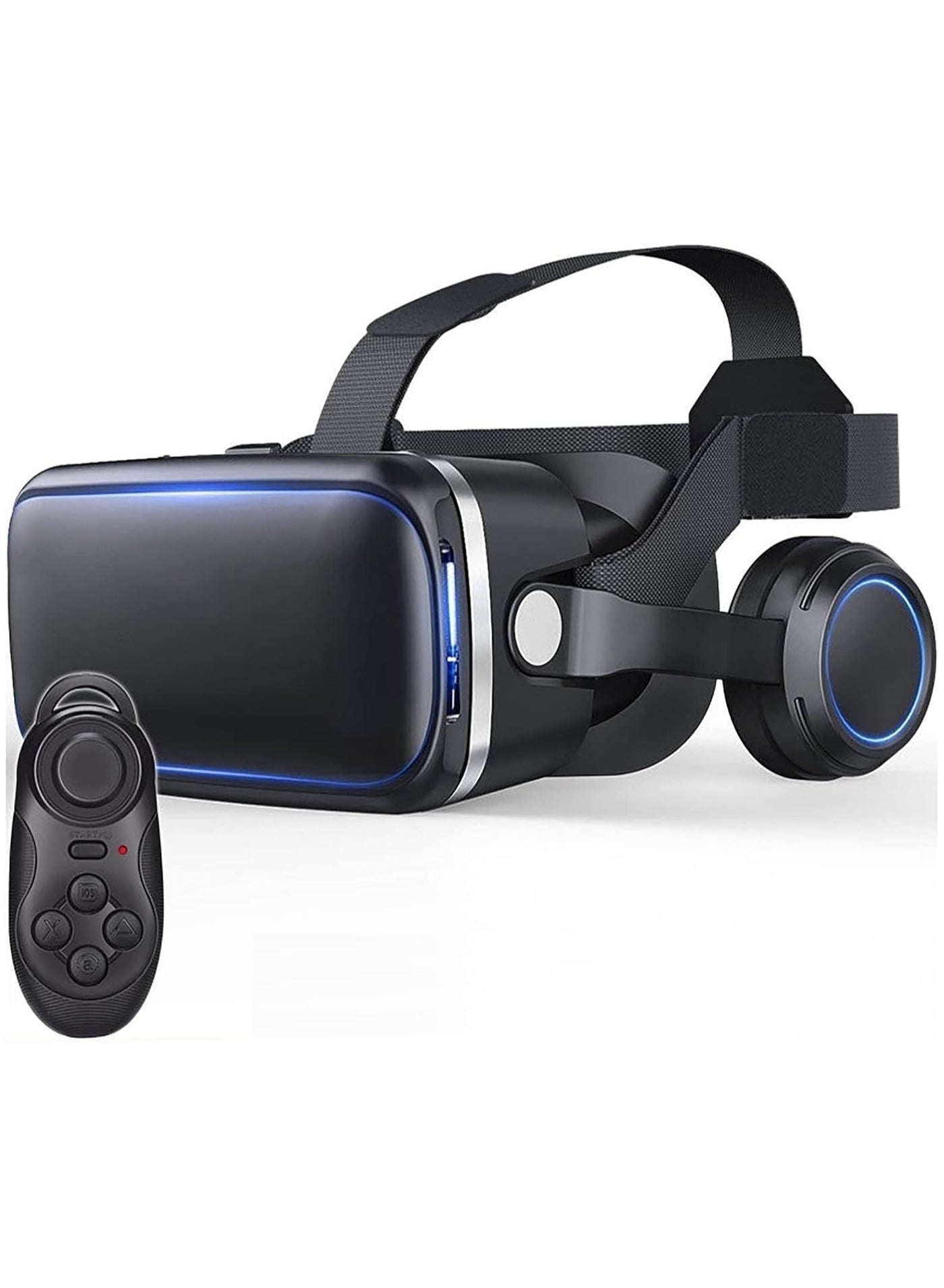 VR Headset – 3D Virtual Reality Glasses for iPhone & Android, Adjustable Lightweight VR Box with Remote for Immersive 360° Gaming & Movie Entertainment